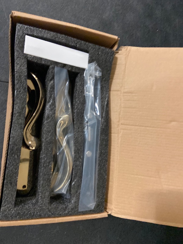 Photo 1 of HauSun Storm Door Handle Set Replacement Kit with 2 Point Mortise Lock and Key,Security Door Keyed Lever Handle Fits for Pella or Larson Storm Door (Polished Gold)