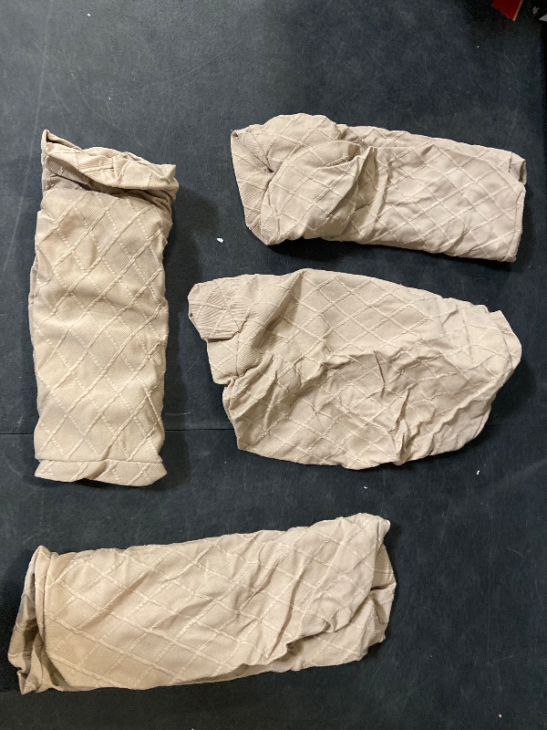 Photo 1 of Genina Waterproof Seat Covers for Dining Room Chairs Covers Dining Chair Cover Kitchen Chair Covers (Khaki, 4 Pcs)