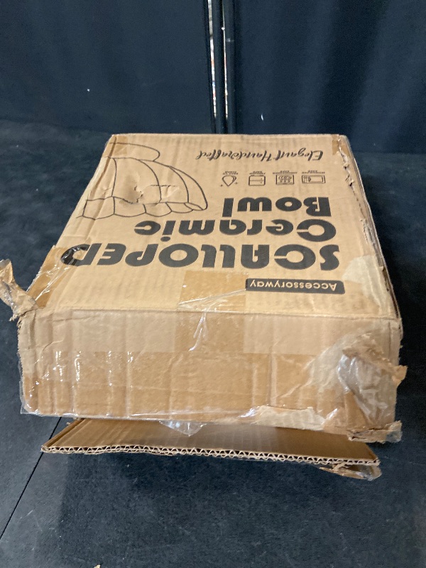 Photo 1 of Accessoryway 8" White Fluted Scalloped Decorative Bowls -Moderate Ceramic Fruit Bowl for Kitchen Counter, Elegant Wavy Edge Centerpiece Bowls for Home Decor, Perfect for Housewarming &Wedding Gift