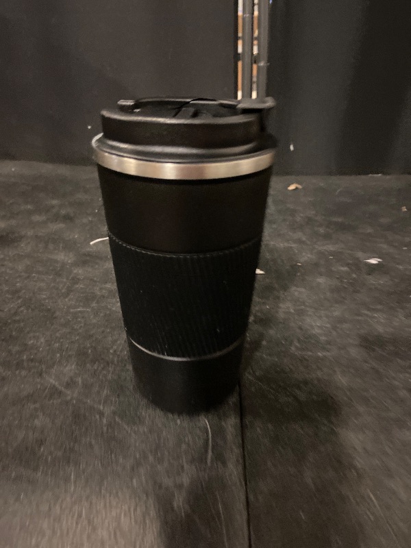 Photo 1 of 17OZ Travel Coffee Mug Insulated Coffee Cup with Spill Leak Proof Lid, Portable Stainless Steel Tumbler Reusable Hot and Cold Water Mug for Car, Daily, Camping- Black