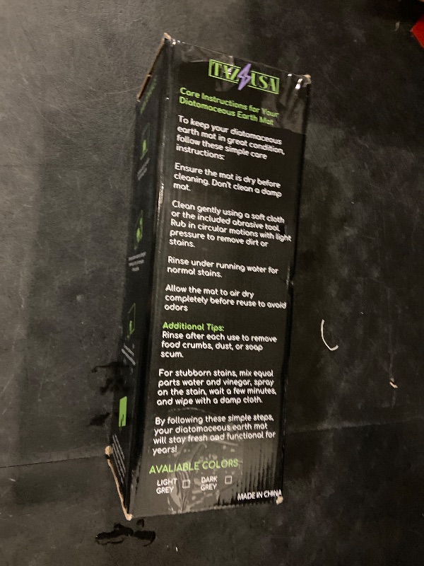 Photo 1 of AWW Foldable Stone Bath Mat, Super Absorbent Diatomite, Non-Slip Quick Drying Mat, Compact, Light Grey, 23.6 x 15.5 Inch