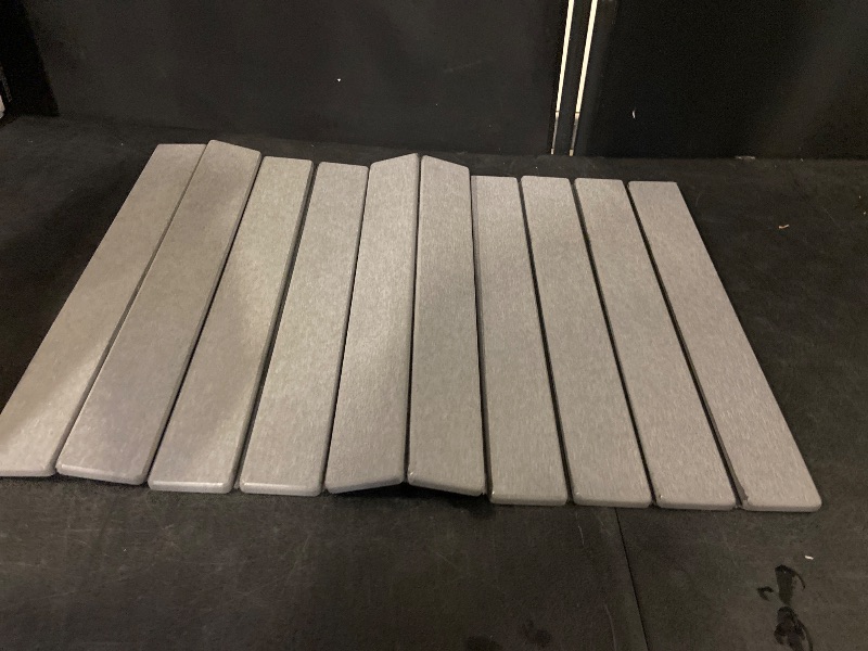 Photo 1 of AWW Foldable Stone Bath Mat, Super Absorbent Diatomite, Non-Slip Quick Drying Mat, Compact, Light Grey, 23.6 x 15.5 Inch