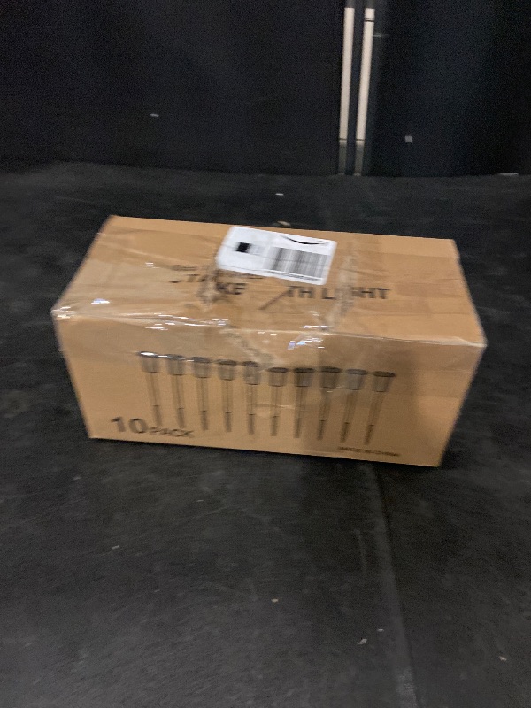 Photo 1 of DenicMic Solar Lights Outdoor 10 Pack Waterproof 3000K Warm White LED Acrylic lamp Head Stainless Steel Stake for Landscape Lighting Path Walkway Sidewalk Backyard Patio Christmas Decor