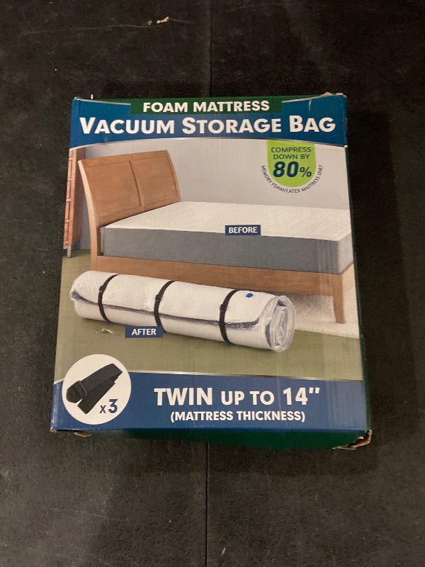 Photo 1 of (Twin/Twin-XL) Vacuum Mattress Bag for Memory Foam and Latex - Sealed for Easy Movement, Transport and Storage