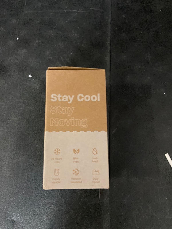 Photo 1 of ENCOOL Insulated Water Bottle with Straw Stainless Steel Water Bottle, Leak-Proof, BPA-Free, Double Wall Vacuum Keeps Cold for 24 Hours for Sports, Travel, School (18 oz, Sunny Breeze)