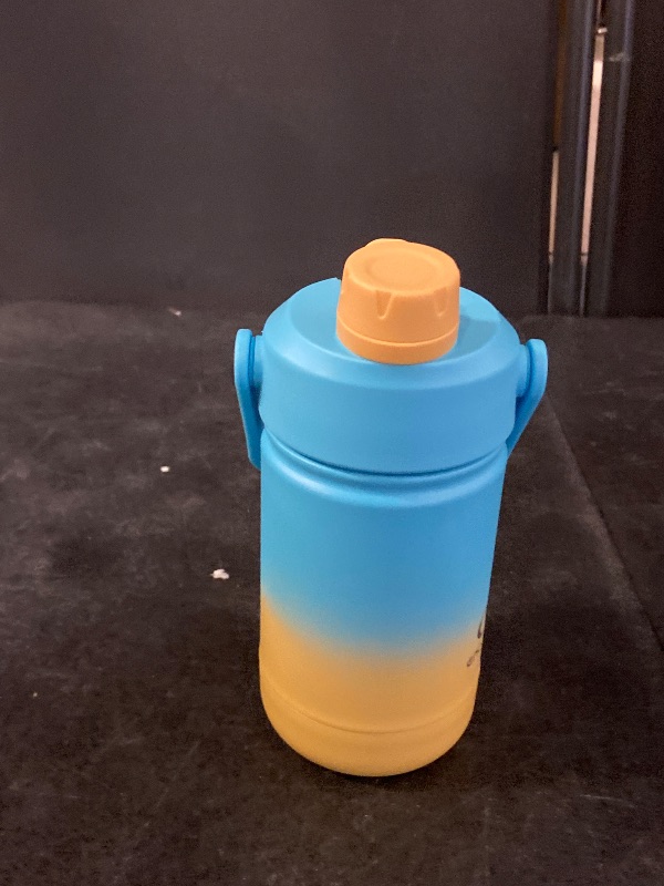 Photo 1 of ENCOOL Insulated Water Bottle with Straw Stainless Steel Water Bottle, Leak-Proof, BPA-Free, Double Wall Vacuum Keeps Cold for 24 Hours for Sports, Travel, School (18 oz, Sunny Breeze)