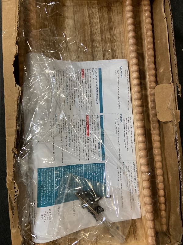 Photo 1 of Coffee Bar Accessories, 2-Tier Coffee Bar Organizer with 4 Coffee Cup Holder Hooks, Mul-tifunctional Wooden Beaded Coffee Station Countertop Stand Shelf for Kitchen Home Officev