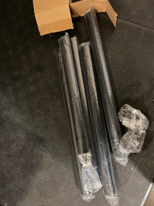 Photo 1 of Closet Rods for Hanging Clothes, 17-84 Inch No-Cut Stepless Adjustable Closet Rod, 1.3 Inch Heavy Duty Metal Closet Hanging Rod with Brackets, Black Closet Bar for Closet, Laundry Room, RV, Wardrobes