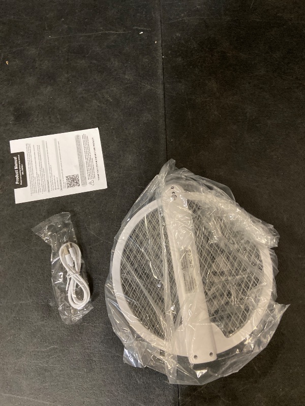 Photo 1 of Electric Fly Swatter Racket, Foldable 2 in 1 Bug Zapper with Purple Trap Lamp, 4000V & 1500mAh Powerful Mosquito Trap Killer with Type-C Rechargeable for Indoor Home Office Patio Camp(1 Pack)