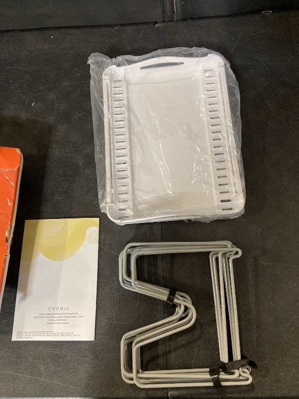 Photo 1 of EVERIE Adjustable Bakeware Organizer Pot Lid Holder Rack for Pots, Cake Molds, Cutting Boards, Mats, Cookware, GS02SS, 7.7'' Deep by 12.6'' to 21.5'' Wide