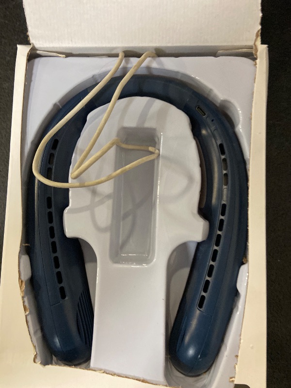 Photo 1 of Hanging Fan, Portable Hanging Neck Cooling Fan, 4000-5500 RPM, Wearable Personal Fan for Outdoor Sports, Blue(Blue 2pcs Cooling)