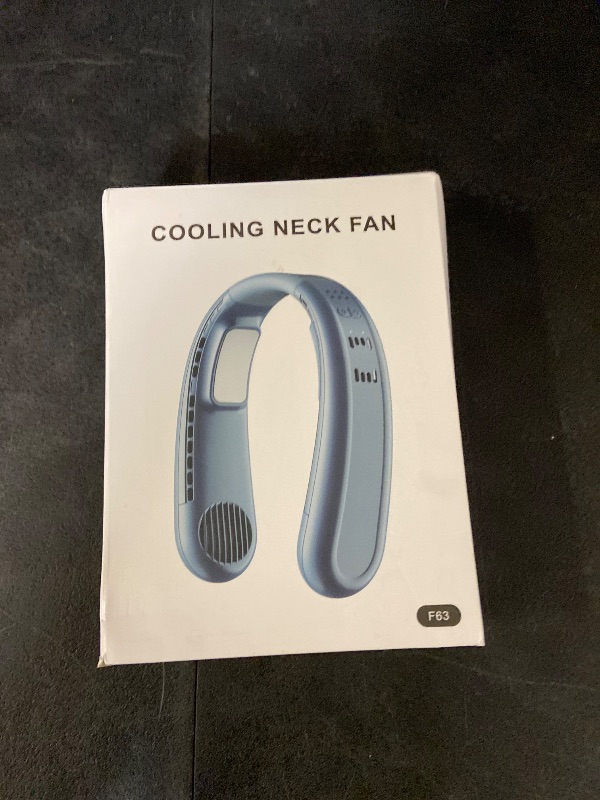 Photo 1 of Hanging Fan, Portable Hanging Neck Cooling Fan, 4000-5500 RPM, Wearable Personal Fan for Outdoor Sports, Blue(Blue 2pcs Cooling)