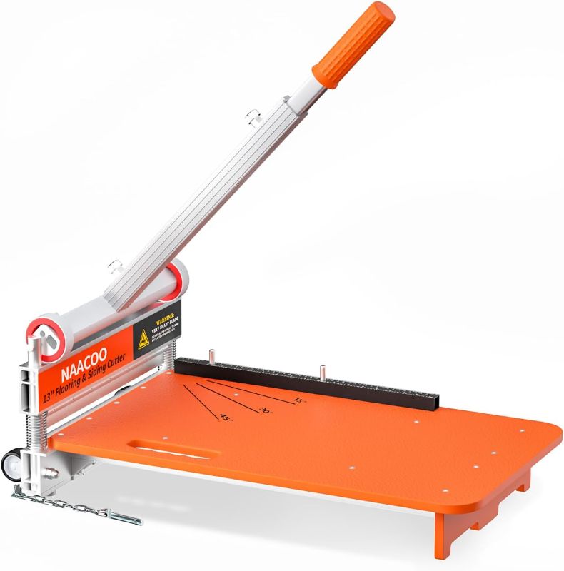Photo 1 of Heavy Duty Laminate/Vinyl Floor Cutter, NAACOO 13” Vinyl Plank Cutter with Wheel – Just 1 Step Meet Angle&Length Cutting, Flooring Tools - Cuts Laminate Floor, Engineer Wood, LVP/T, VCT, SPC, WPC