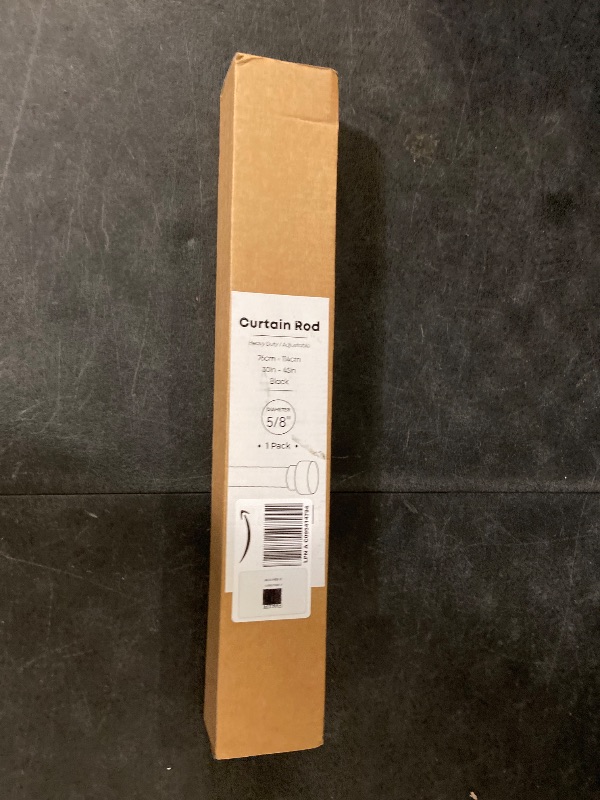 Photo 1 of Black Curtain Rods for Windows 28 to 42 inch, 5/8 Inch Decorative Curtain Rod Adjustable by Splicing (Matte Black,30"-45”)