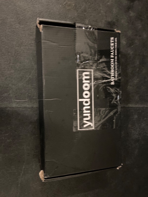 Photo 1 of Brushed Nickel Bathroom Faucet Yundoom Waterfall Single Hole Single Handle Bathroom Sink Faucet with Pop Up Drain