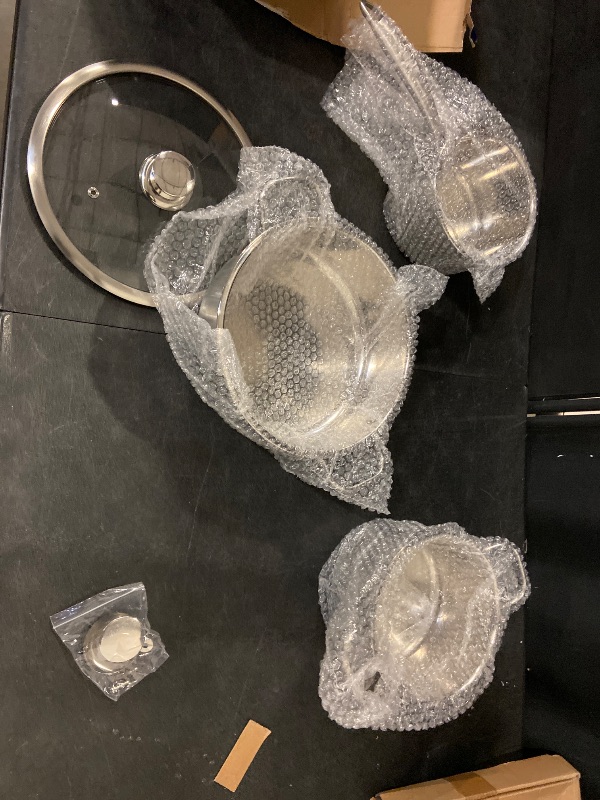 Photo 1 of Aufranc Stainless Steel pots and pans set, 6 Piece Nonstick Kitchen Induction Cookware Set,Works with Induction/Electric and Gas Cooktops, Nonstick, Dishwasher