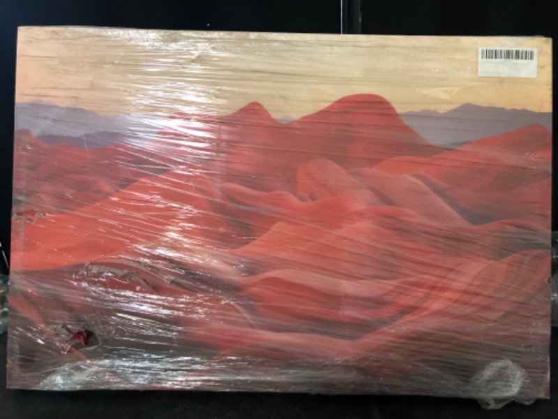Photo 1 of Canvas Art Decor: Captivating Red Rock Waves, a Testament to Nature's Sculptural Finesse Art Decoration, Office Arts Design, Size: 91x61 cm (36x24 inch)