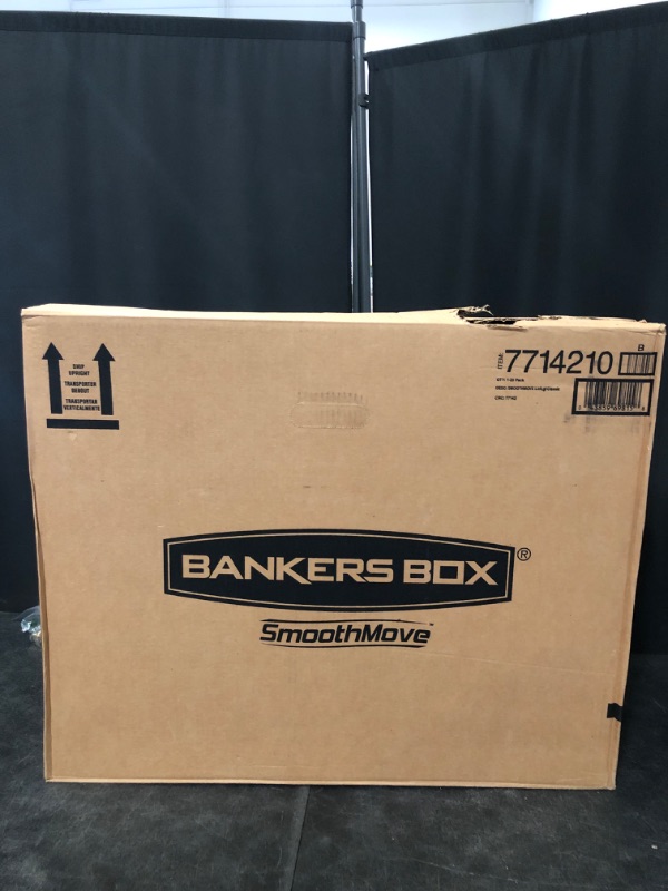 Photo 1 of Bankers Box Small Classic Moving Box 20 Pack, Reinforced Handles, Tape-Free Assembly, Box with Lid, 15-in x 12-in x 10-in (7714210)