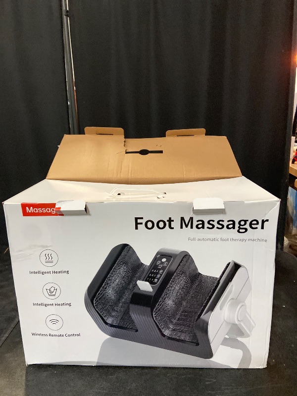 Photo 1 of Giantex Foot Massager with Heat and Remote Control, Calf Massager with 3 Massage Settings, Timer, Washable Cover, Adjustable Stand, Foot Massage Machine for Calf Arms Relax, Gift for Women Men(Grey)