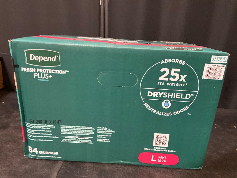 Photo 1 of (L) Depend Protection Plus Ultimate Underwear for Women, 84 Count - Size: L