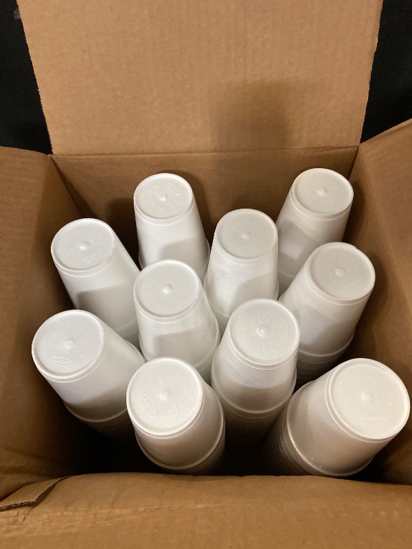 Photo 1 of 100 EcoQuality 16oz White Insulated Foam Drinking Cup Single Use Disposable for Drinks Coffee Tea Juice Soda Espresso Latte Water Cooler Cups