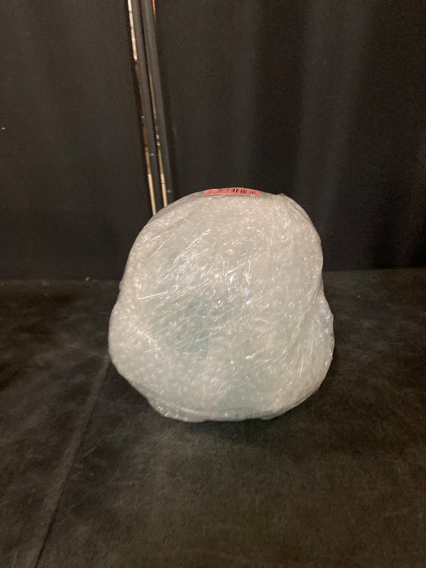 Photo 1 of Blue Bubble Glass Globe Pendant Lamp Shades, 7.16 in., 2.25 in. Lip Fitter, Set of 3