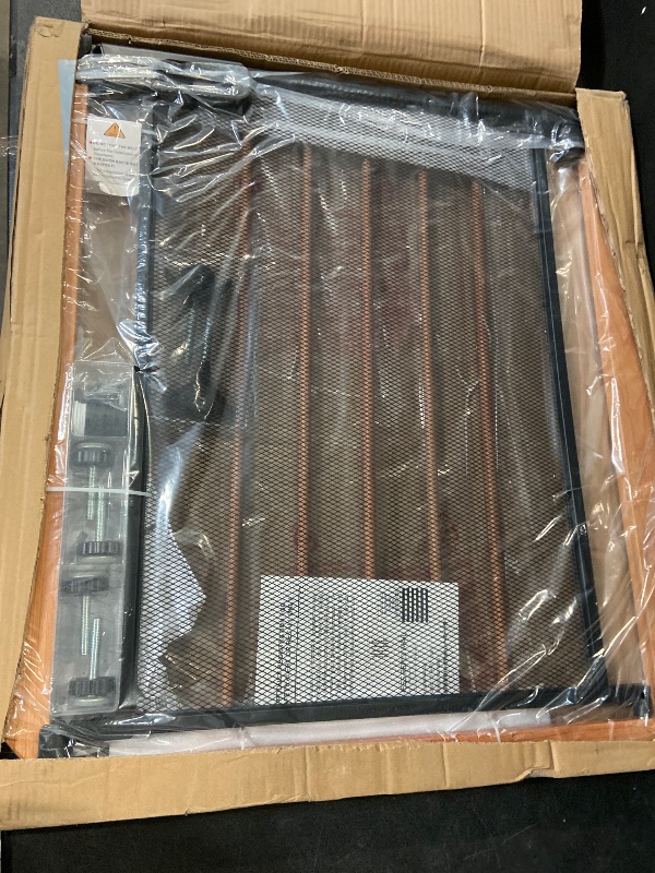 Photo 1 of 29.5"-40.5" Wide Baby Gate with Adjustable Cat Door for Stairs & Doorways - No Drilling, Easy Install 30.5" Tall, Auto-Close Metal Gate, Pressure Mounted - Indoor Safety Gate for Kids and Pets, Black