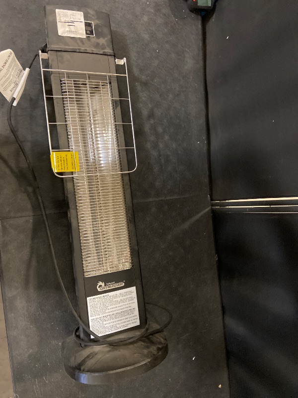 Photo 1 of DR. INFRARED HEATER DR-298 Freestanding Portable Infrared Space Heater, 1500W Indoor Outdoor Use, Wall/Ceiling Mountable, Remote Control, 3 Heat Settings, Timer, Tip-Over & Overheat Protection, Black