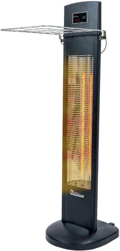 Photo 1 of DR. INFRARED HEATER DR-298 Freestanding Portable Infrared Space Heater, 1500W Indoor Outdoor Use, Wall/Ceiling Mountable, Remote Control, 3 Heat Settings, Timer, Tip-Over & Overheat Protection, Black