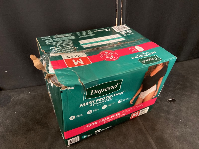Photo 1 of Depend Fresh Protection Adult Diapers, Incontinence & Postpartum Bladder Leak Underwear for Women, Disposable, Maximum, Medium, Blush, 76 Count (2 Packs of 38), Packaging May Vary
