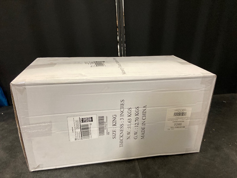 Photo 1 of 3 Inch Gel Memory Foam Mattress Topper King Size High Density Cooling Pad Pressure Relief Bed Topper (with Removable & Bamboo Cover)