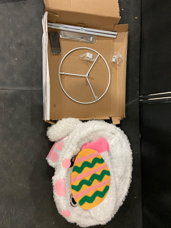 Photo 1 of 3.3FT Lighted Easter Bunny Decorations Outdoor Indoor, Collapsible Light Up Big Easter Rabbit Easter Egg Yard Decoration Light Decor for Front Door, Patio, Lawn, Garden with Remote Control