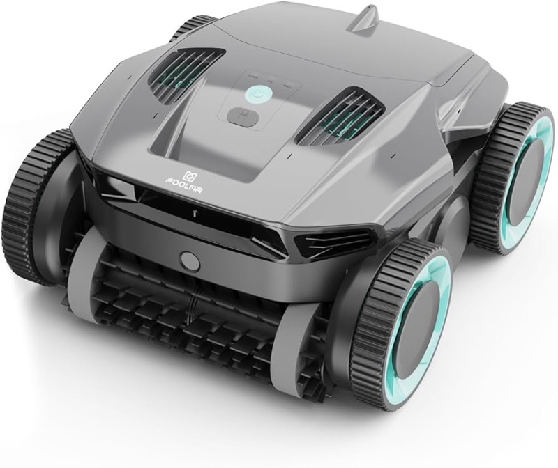 Photo 1 of Cordless Robotic Pool Cleaner, Pool Vacuum for Inground Pools, Wall Climbing, 120 Min Runtime, Quad-Motor, Powerful Suction, Automatic Pool Vacuum for In Ground Pool Up to 1500 sq. ft, Grayblack