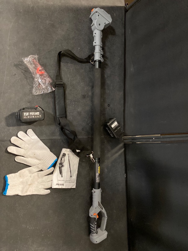 Photo 1 of 2-in-1 Pole Saw for Tree Trimming, 8 Inch Cordless Mini Chainsaw with Extension Pole, Brushless Motor, with 2 x 4.0 Ah Batteries & Charger, Auto Lubrication, 15 Ft Max Reach