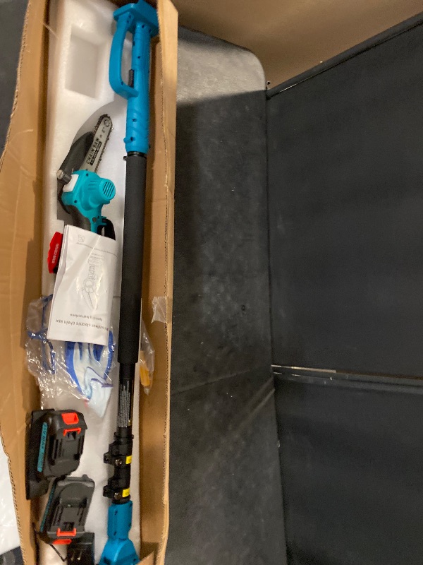 Photo 1 of 2-in-1 6 In Mini Chainsaw & Electric Pole Saw, Electric Pole Saws for Tree Trimming, 21V Cordless Battery Chainsaw Powered with 2 Batteries, Auto-oil, Chain saw for Tree Pruning/Wood Cutting