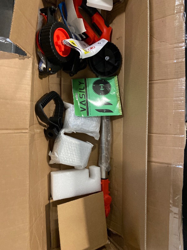 Photo 1 of 60V Lithium Ion Cordless String Trimmer, 17 Inch Two Speed Brushless String Trimmer with 5.0Ah Battery and Charger