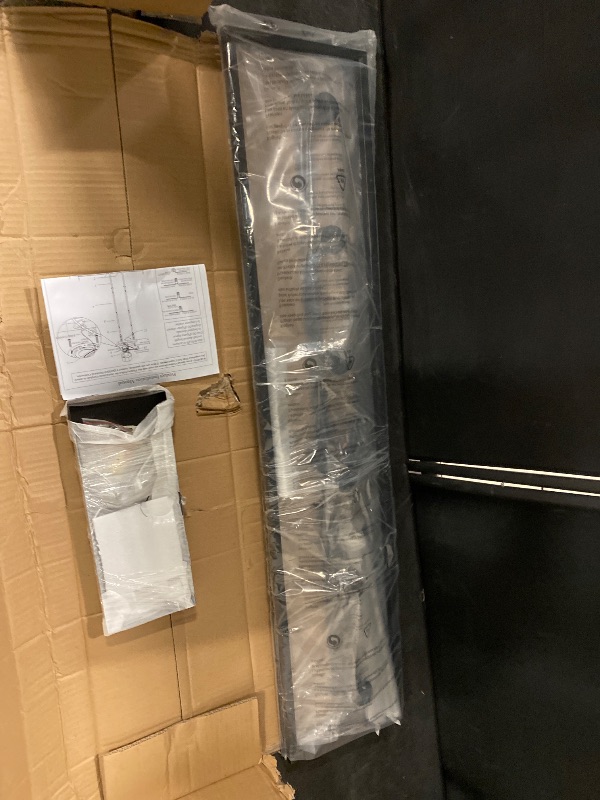 Photo 1 of mavcadonf Kitchen Island Light, 4-Light Dining Room Lighting Fixtures Hanging, Farmhouse Linear Pendant Light for Kitchen Island Table Living Room with Adjustable Rods, Black Metal