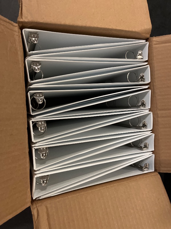 Photo 1 of Avery Economy View 3 Ring Binders, 1" Round Rings, 12 White Binders (05711)