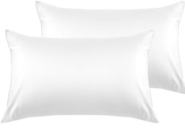 Photo 1 of Cotton Pillow Cases Standard Size Set of 2, 600 Thread Count Pillowcases 20x26 Inches, Soft Long Staple Cotton Pillowcases Breathable with Envelope Closure,White 2 Sides 
