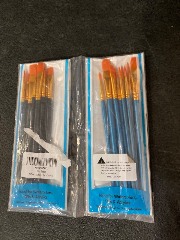 Photo 1 of 20 Pcs Paint Brushes, Acrylic Painting Brush Set, Watercolor Brushes, Acrylic Brushes for Oil Watercolor, Miniature Detailing, and Rock Painting