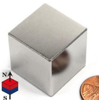 Photo 1 of N52 1" Cube Magnet | Cube Neodymium Magnet without the Safety Tin Box