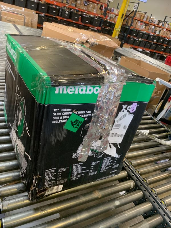 Photo 1 of Metabo HPT 12-Inch Dual Bevel Sliding Miter Saw, 4000 RPM No-Load Speed, 45° Left and Right Bevel Range, Precision Miter Angles, 9 Detent Stops, Xact Cut Shadow Line, C12RSH3