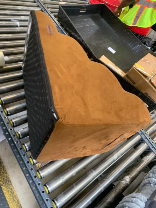 Photo 1 of 4-Step Dog Stairs and Ramp for Beds or Couches – Non-Slip Sturdy Pet Steps for Small Dogs and Cats,17.4" H,Brown