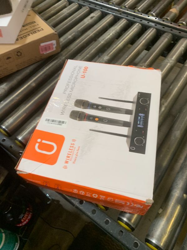 Photo 1 of HWWR Wireless Microphones, Professional UHF Dual Microphones for Home Karaoke, Wireless Dynamic Microphone System Set, Microphones Systems for Speech, Wedding, Church, PA System