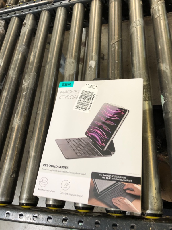 Photo 1 of ESR iPad Air 13 Inch Case Keyboard (M3/M2, 2025/2024) & iPad Pro 12.9 inch (3/4/5/6th Gen) Magic Keyboard, Easy-Set Floating Cantilever Stand, Precision Multi-Touch Trackpad, Rebound Series, Black