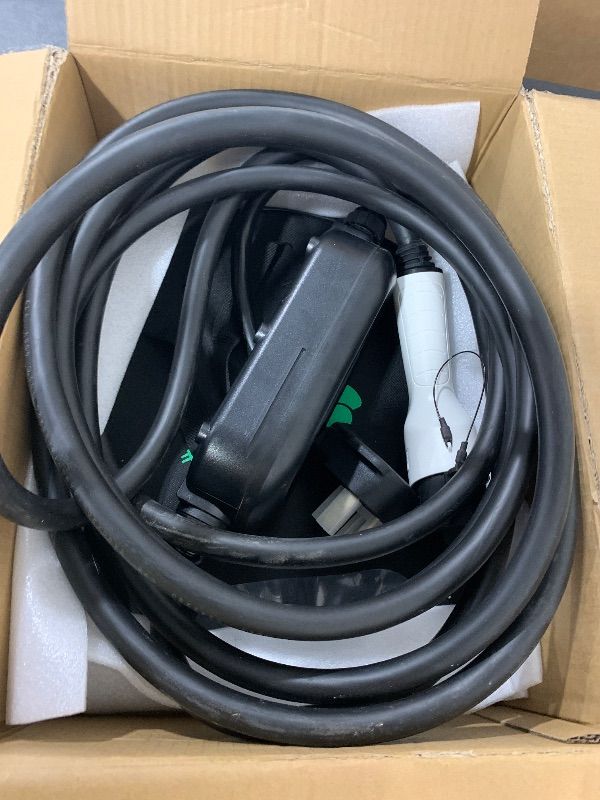 Photo 1 of TopAutoGear Level 2 EV Charger, 50Amp 220V-240V NEMA 14-50 Plug, 25FT Cable Portable Electric Car Charger for Home Use and Ourdoor Charging Fit for All SAE J1772 EV Charging with Delay Timer Function