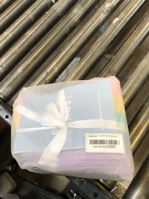 Photo 1 of OrganiHaus Pastel Rainbow Basket | Rope Diaper Caddy Basket | Baby Diaper Caddy Organizer | Nursery Basket & Baby Baskets for Newborn Baby Diaper Organizer for Rainbow Decor | Diaper Storage Organizer