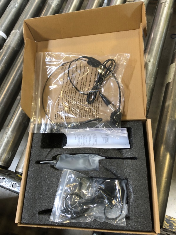 Photo 1 of TONOR UHF Wireless Microphone System with Headset Mic/Lavalier Lapel Mic, Bodypack Transmitter, Rechargeable Receiver, 15 Channels 200ft Range 1/4" Output for Recording Live Performance PA Speaker