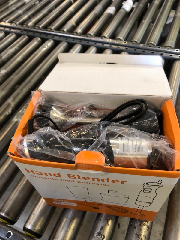 Photo 1 of Immersion Blender Handheld 5 in 1-1100W Scratch Resistant Blender Stick, 12 Speed and Turbo Boost Hand Blender with Chopper Beaker Whisk and Milk Frother for Milkshake Puree Smoothie Food