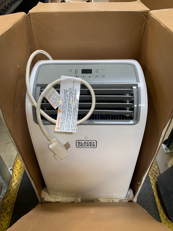 Photo 1 of BLACK+DECKER Smart Portable Air Conditioner, 14,000 BTU (10,200 BTU SACC) for Rooms up to 700 Sq. Ft., Smart Portable AC with Follow Me Remote and Window Kit, BPACT14WT, White